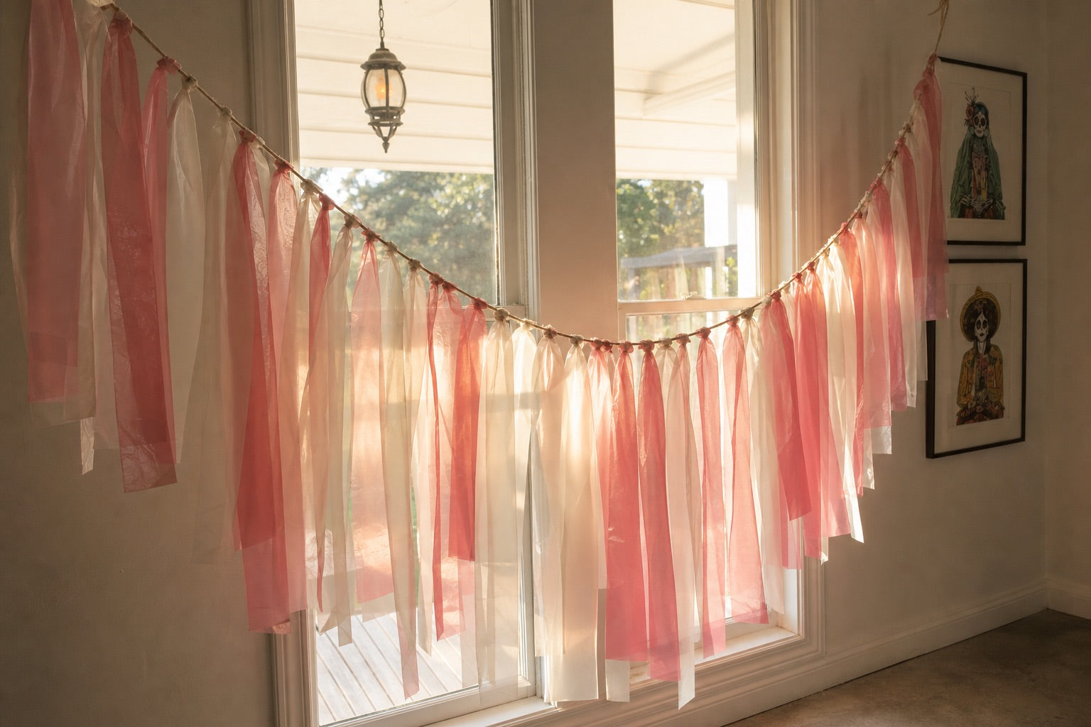 Studio · west window with ribbons