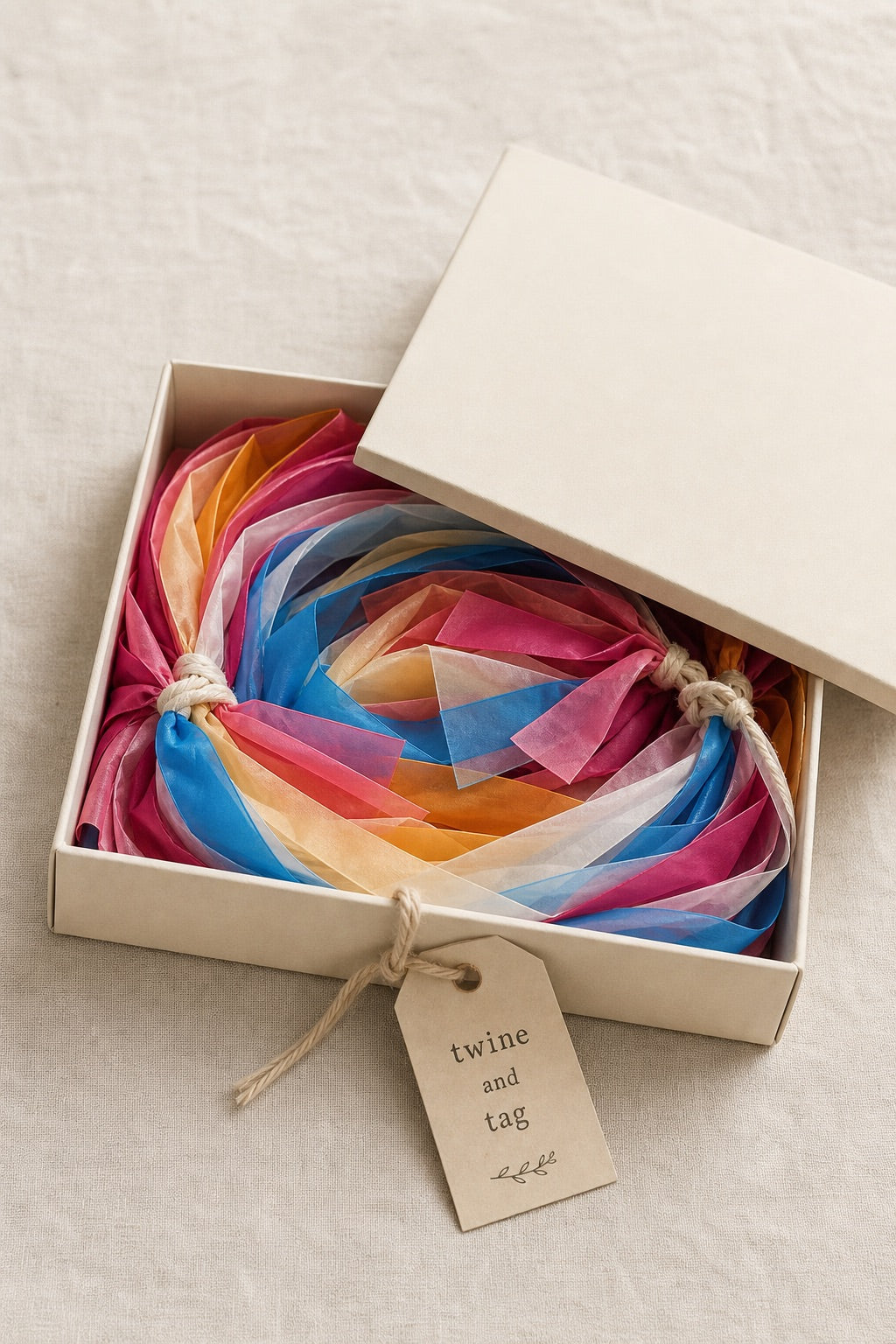 Custom Streamer — folded packaging